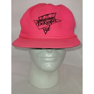 Rare 80s Retro Hot Pink De Kuyper Schnapps Ski Club Unique Adjustment Strap